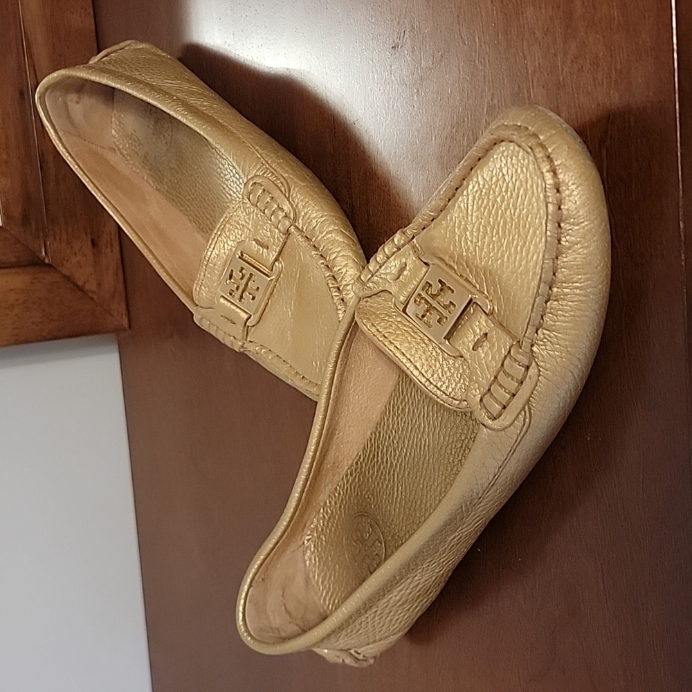Tory Burch Gold loafer